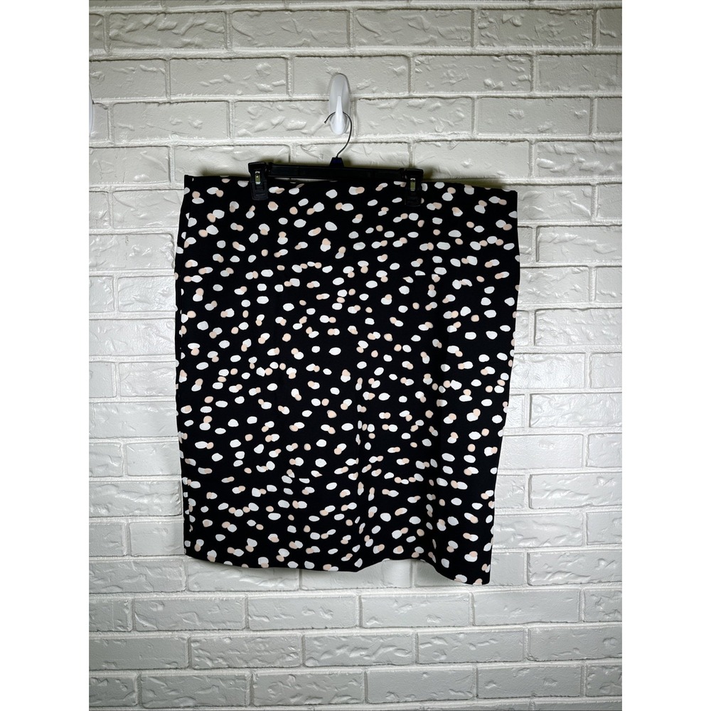 Philosophy Skirt Womens 20 W Black Polka Dot Straight Pencil Career Pencil